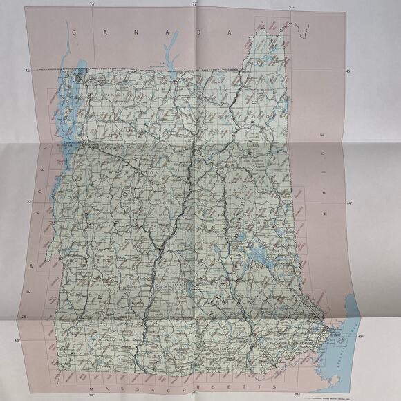 NH VT USGS Index to Topographic Map Coverage NEW CONDITION - Picture 4 of 5